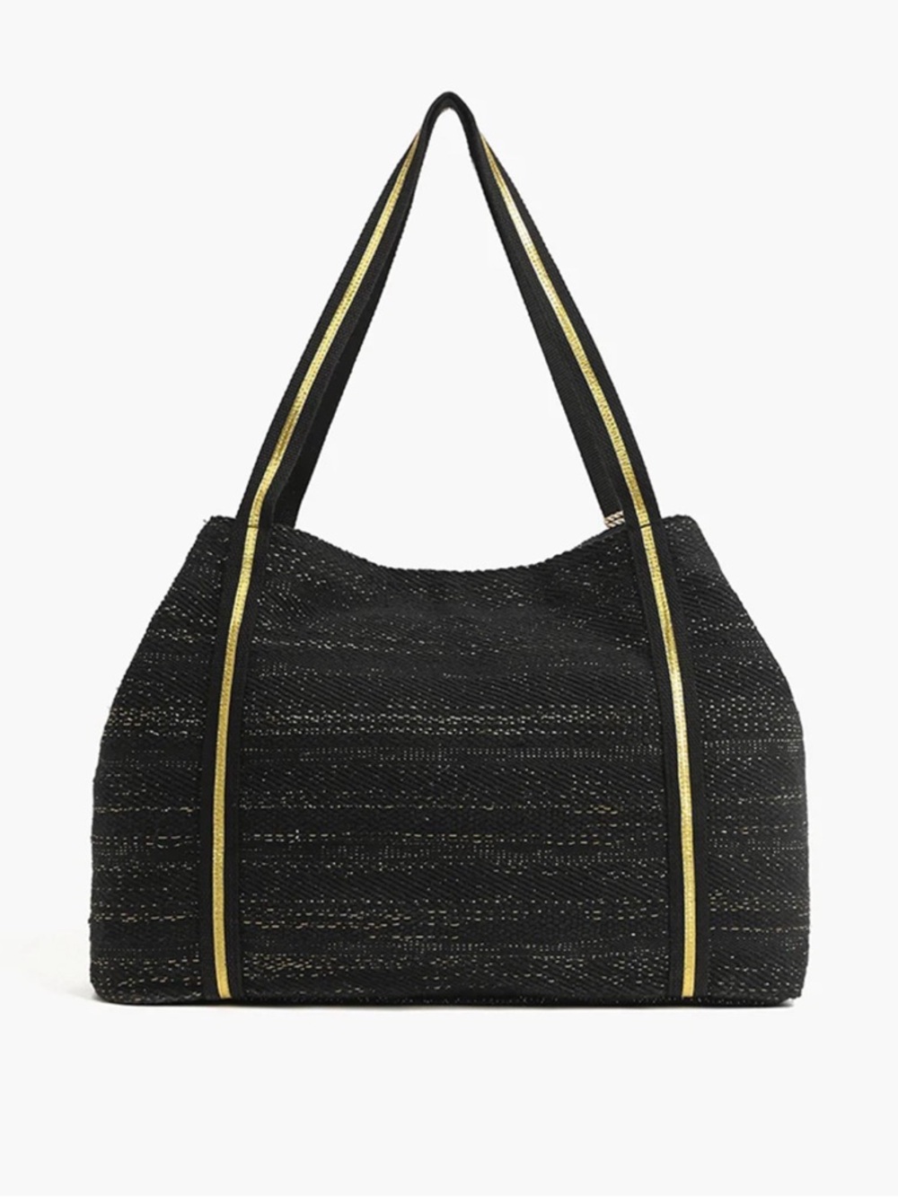 NWT America & Beyond Luxe Love Tote - Hand Beaded Large Black Tote - Picture 4 of 11